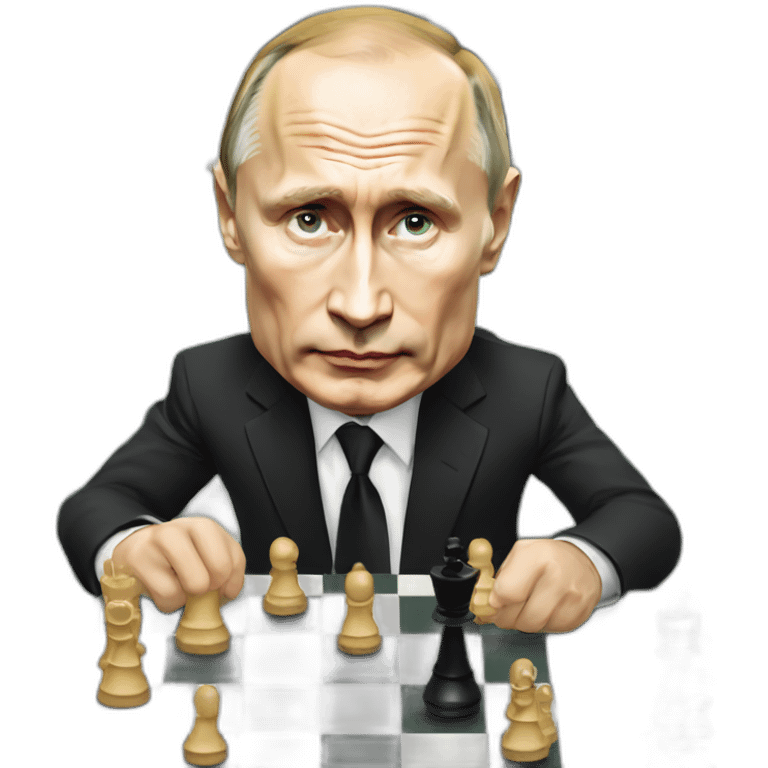 Vladimir Putin playing chess emoji