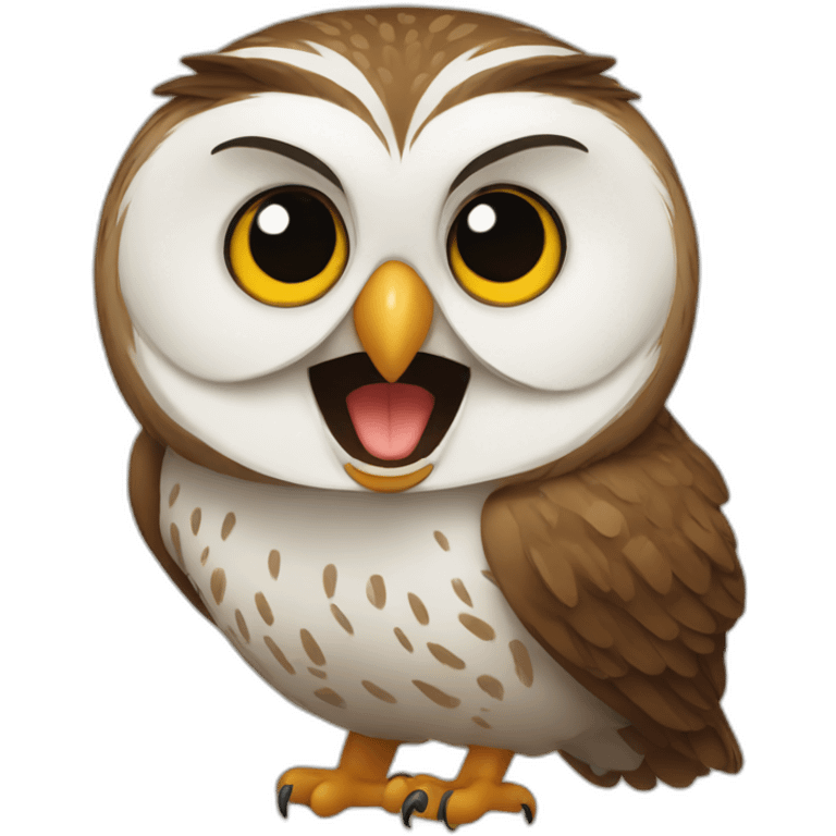 laughing owl emoji