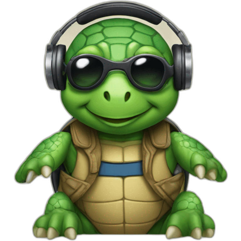 Dj turtle  emoji