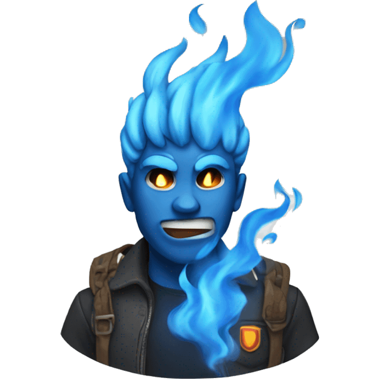 Blue fire emoji