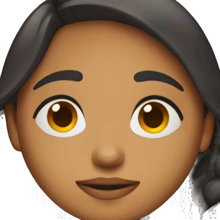 medium brown girl with black hair sleeping emoji