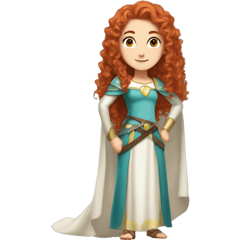 a white girl with long red curly hair and freckles, cosplaying Princess Zelda posing and smiling emoji