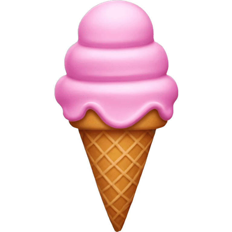 Pink ice cream cone emoji