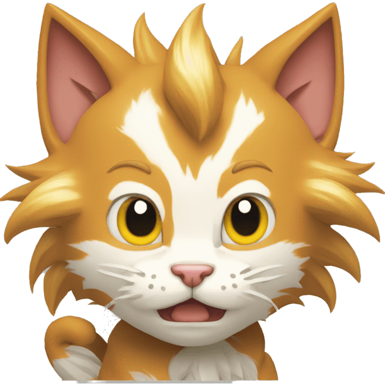 Cat Goku super Saiyan  emoji