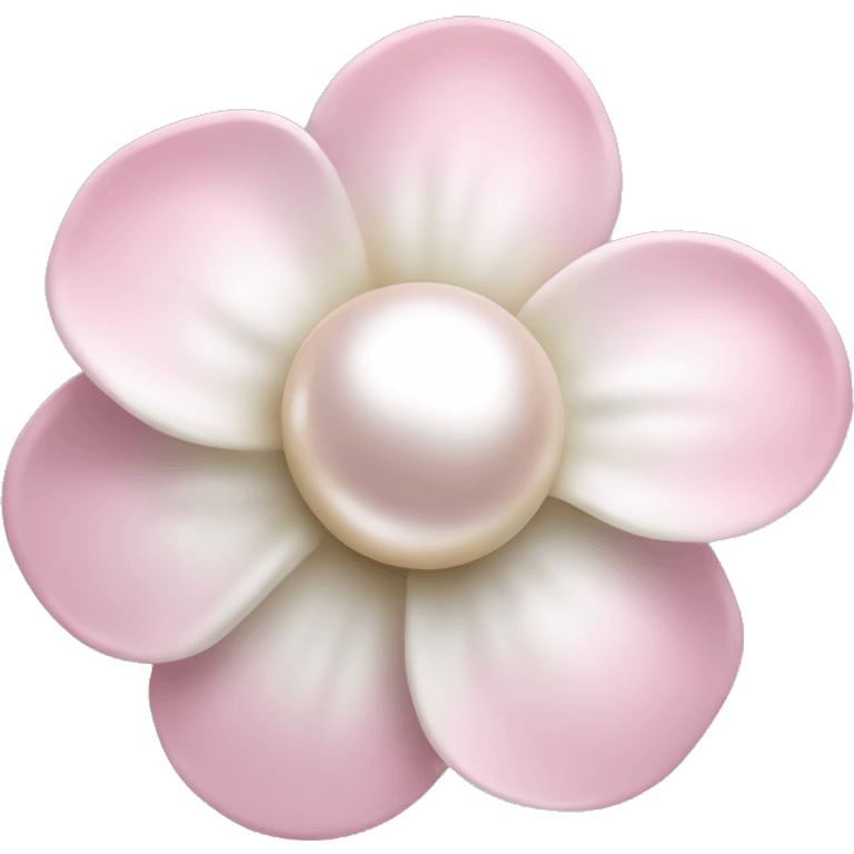 Pearl light pink flower emoji