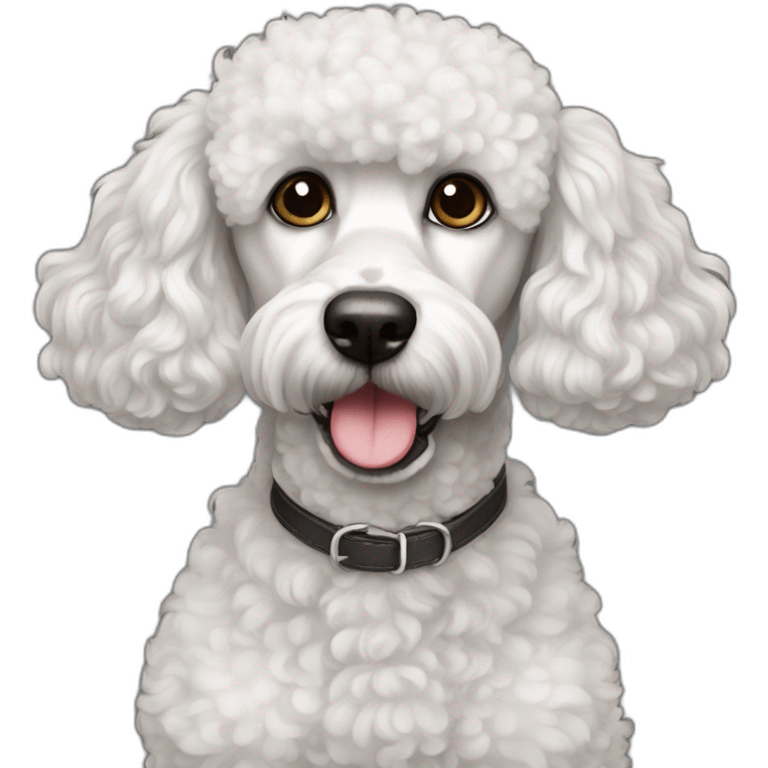 Dog Standart Poodle full body emoji