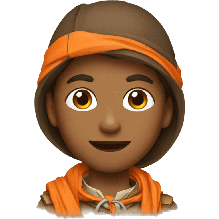 scout with brown and orange kerchief emoji