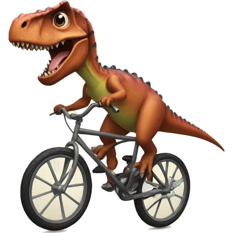 Dino riding a bike emoji