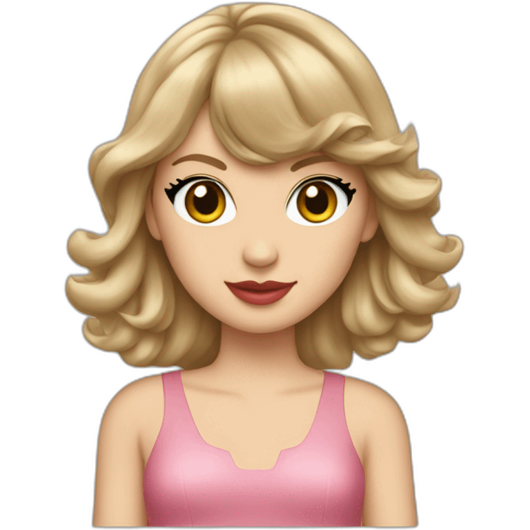 Taylor swift wearing a pink dress emoji