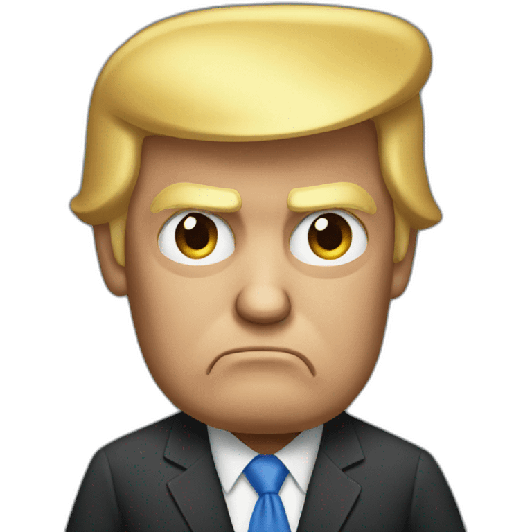 Grumpy donald Trump emoji