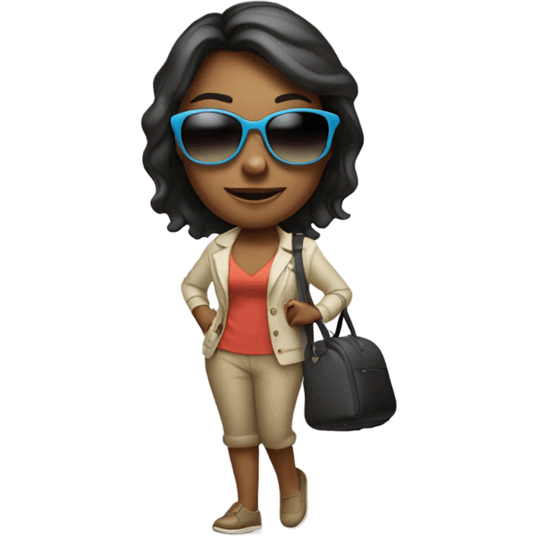 Woman Travel with sunglasses emoji