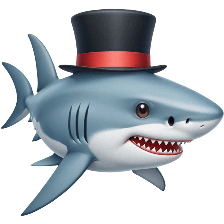 shark with tophat emoji