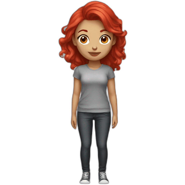 designer girl red hair  emoji