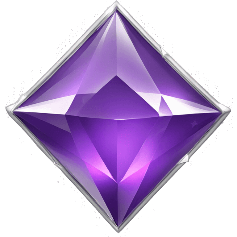 purple diamond star with silver margins emoji