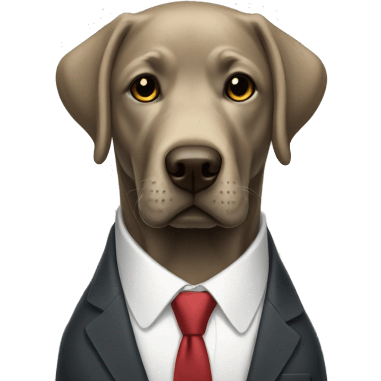 Labrador in a suit emoji