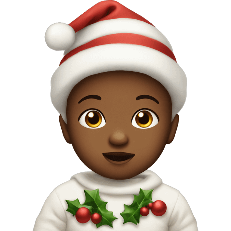 Cute baby at Christmas emoji