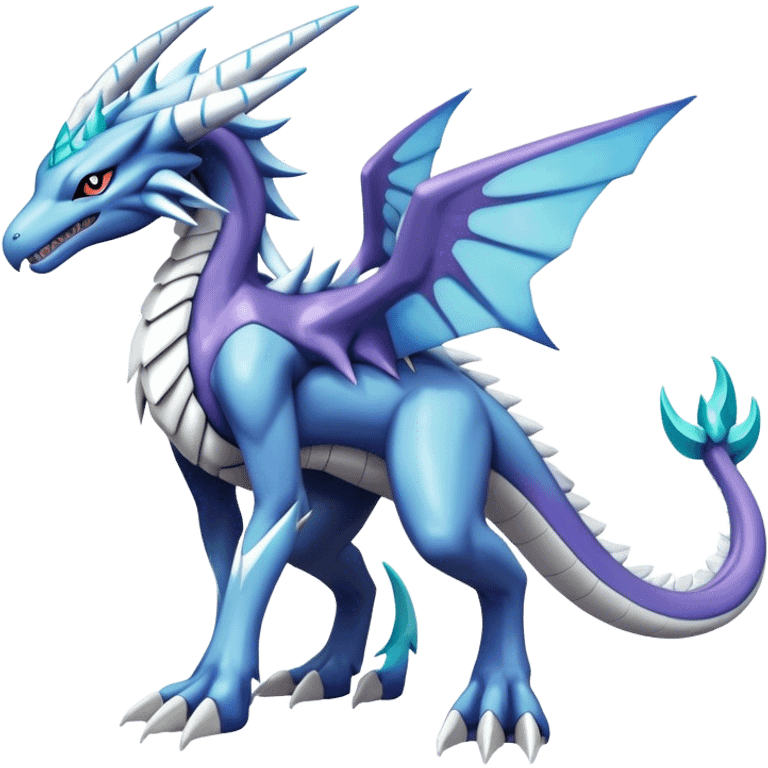  Cool Edgy Shiny Godly Ethereal Digimon-Suicune-Dialga-Kyurem-Latios-Reptile, full body, four legs emoji