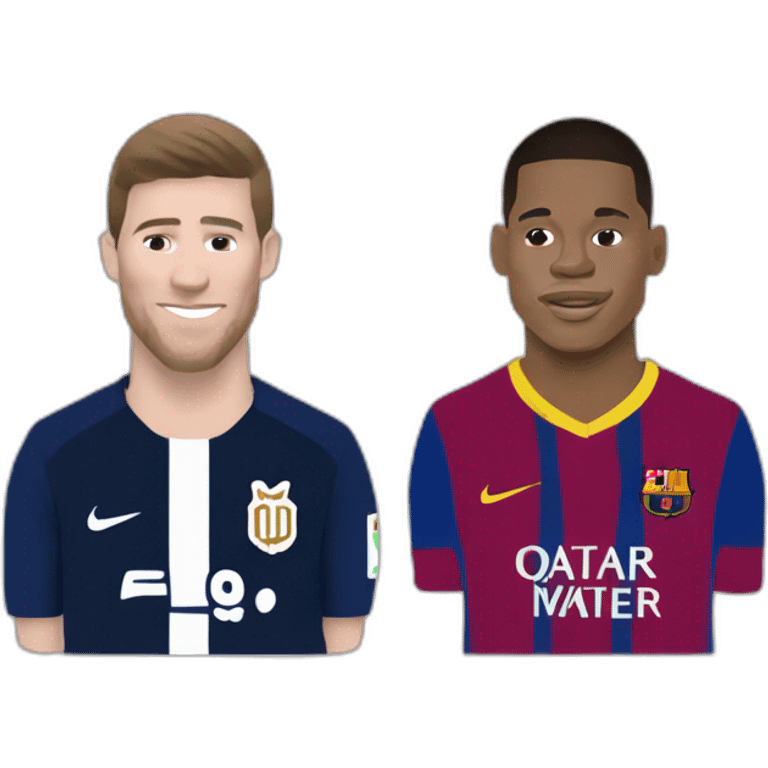 Mbappé et Messi emoji