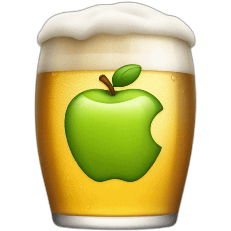 logo apple qui boit une bière emoji