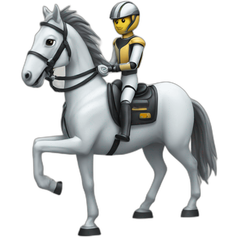 horse on robot jockey emoji