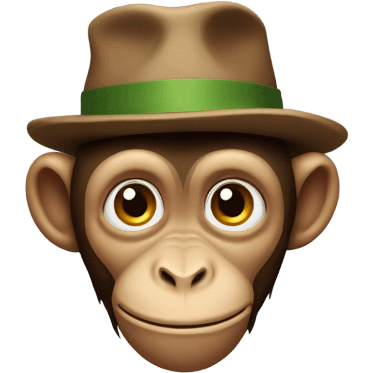 Monkey with a monkey hat  emoji