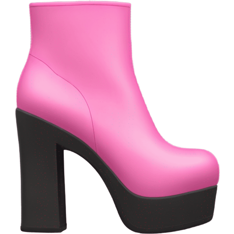 Pink platform heeled boots emoji