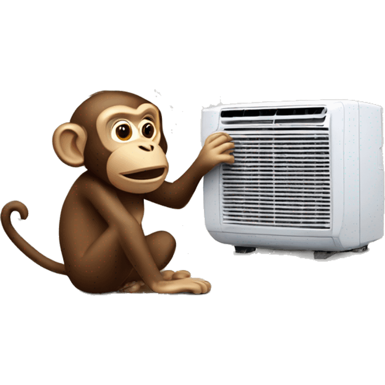 Monkey blowing air conditioner emoji