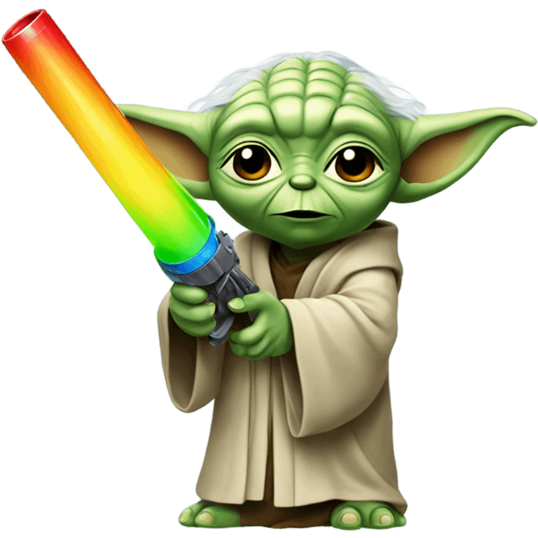 Yoda with a water pistol emoji