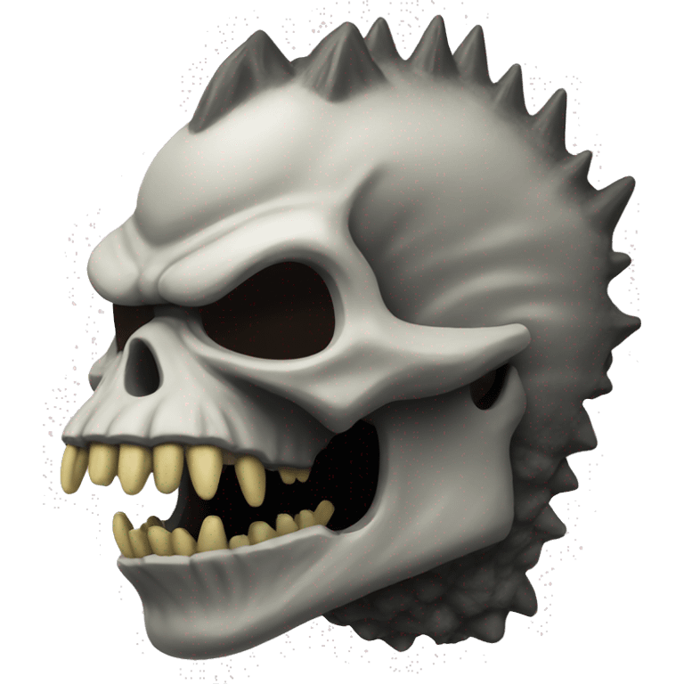 Skull Godzilla toy emoji