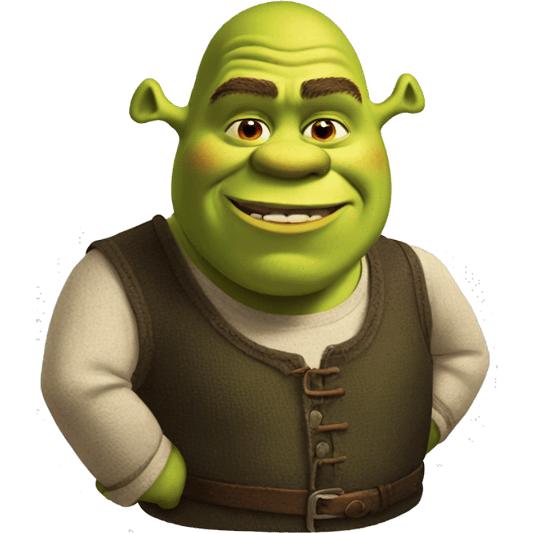 Shrek with a pipe emoji