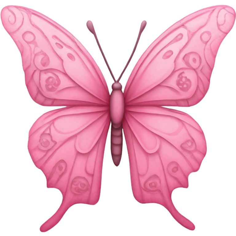 Pink butterfly emoji