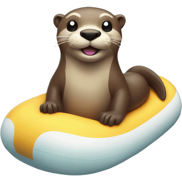 otter on a pool float  emoji