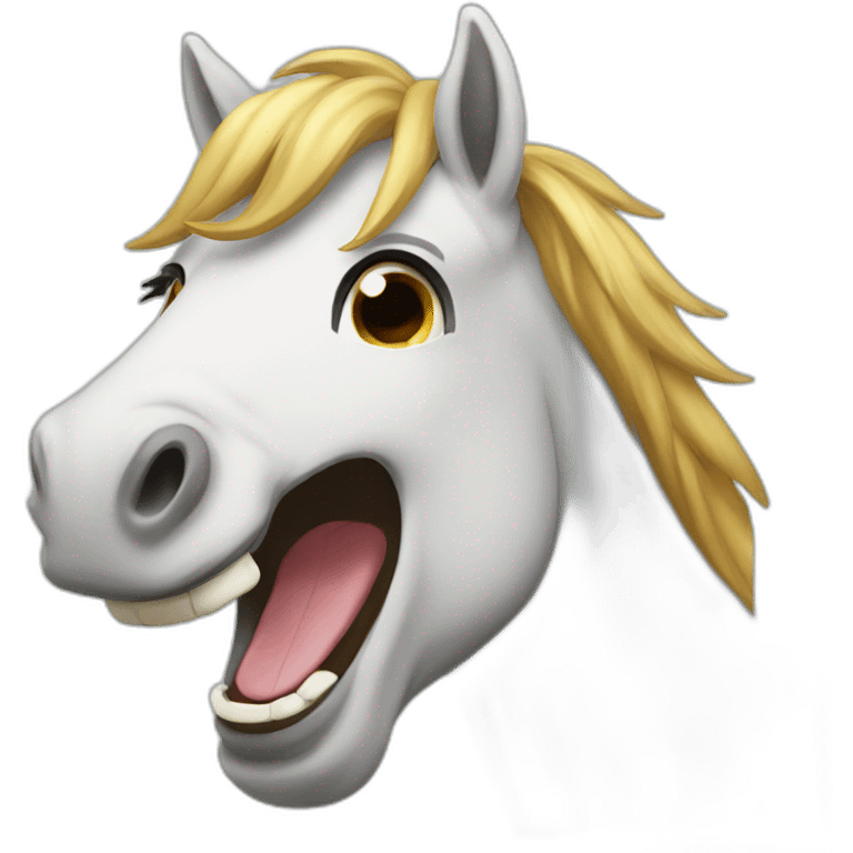 horse laughing emoji