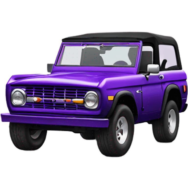 4 door purple Ford Bronco black top emoji