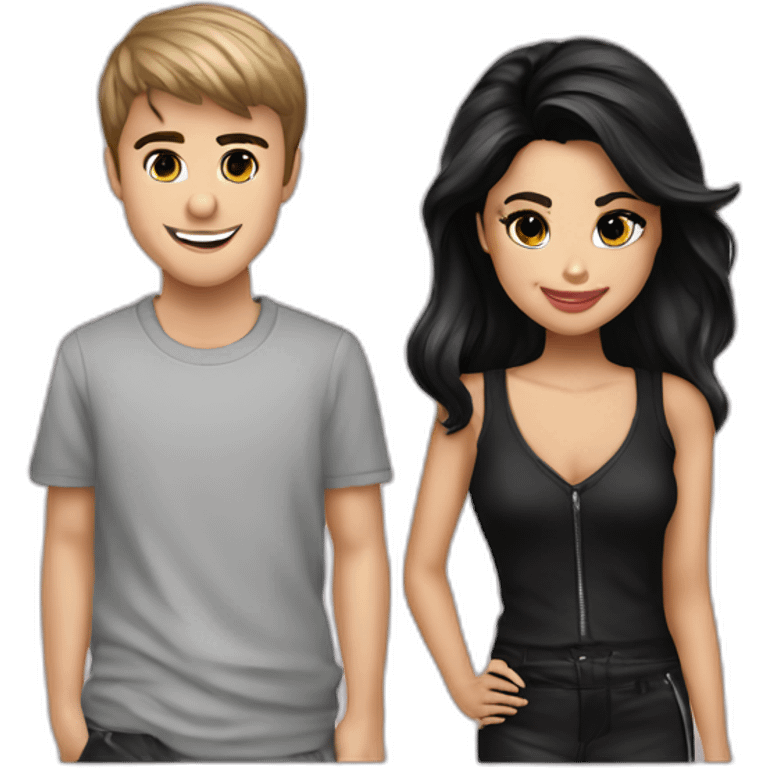 Justin-bieber-and-selena-gomez emoji