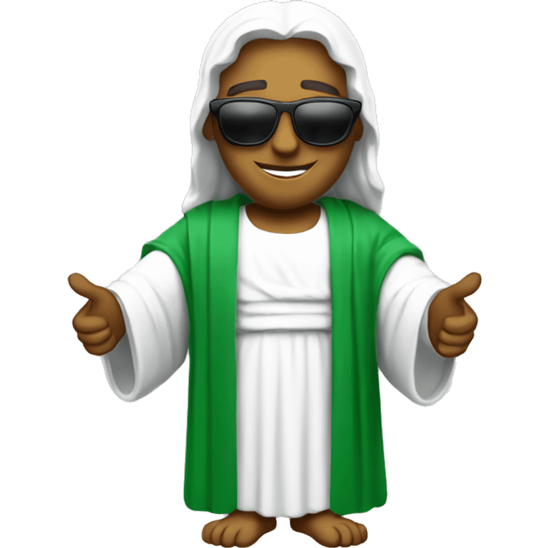 Christ the Redeemer in sunglasses emoji