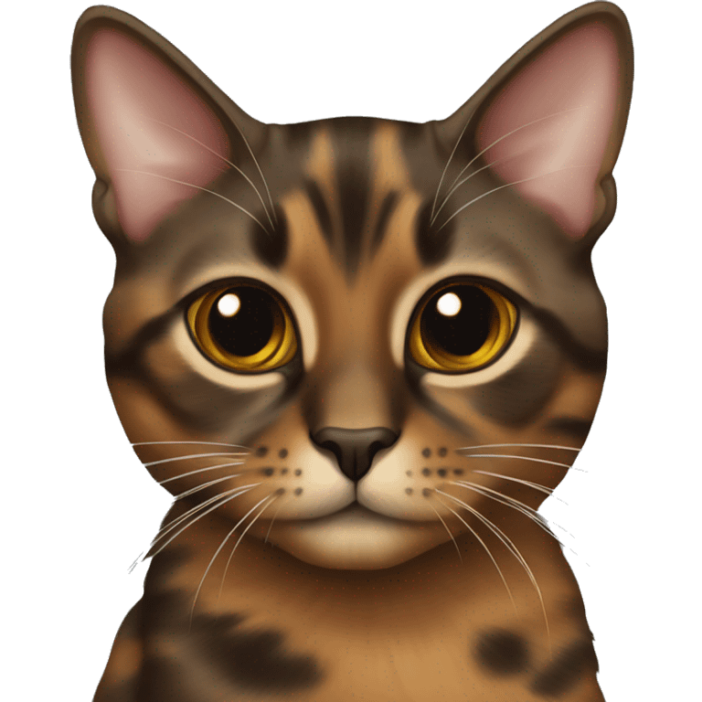 brown only torti cat painting  emoji