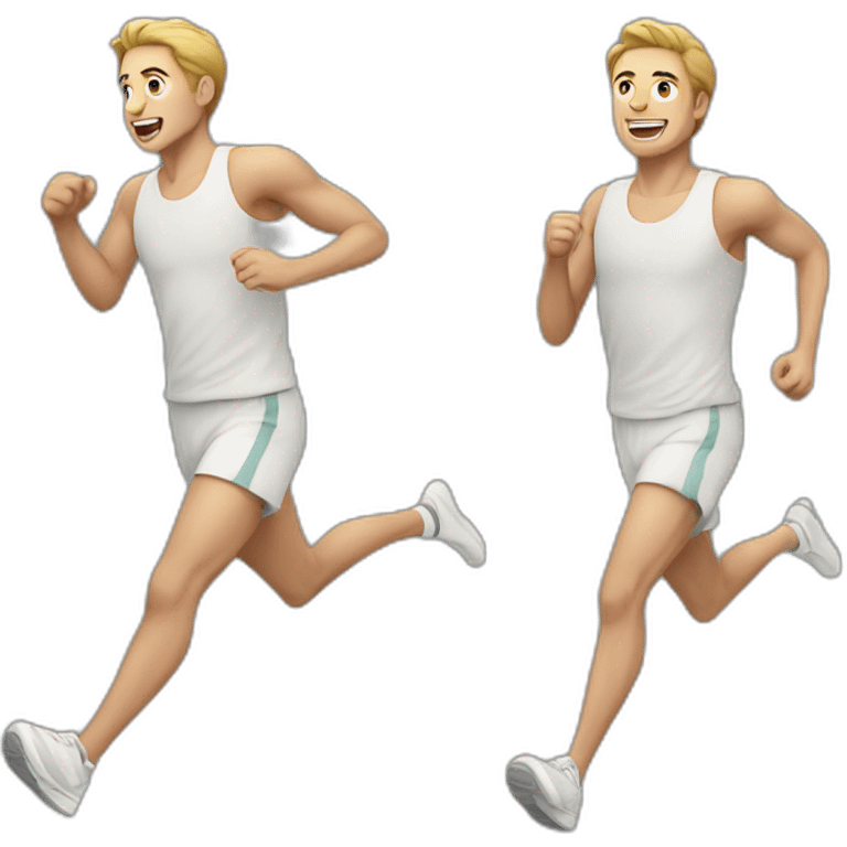 /A light-skinned man running/ emoji