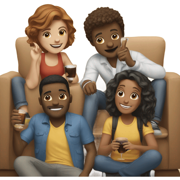 friends enjoying time together emoji