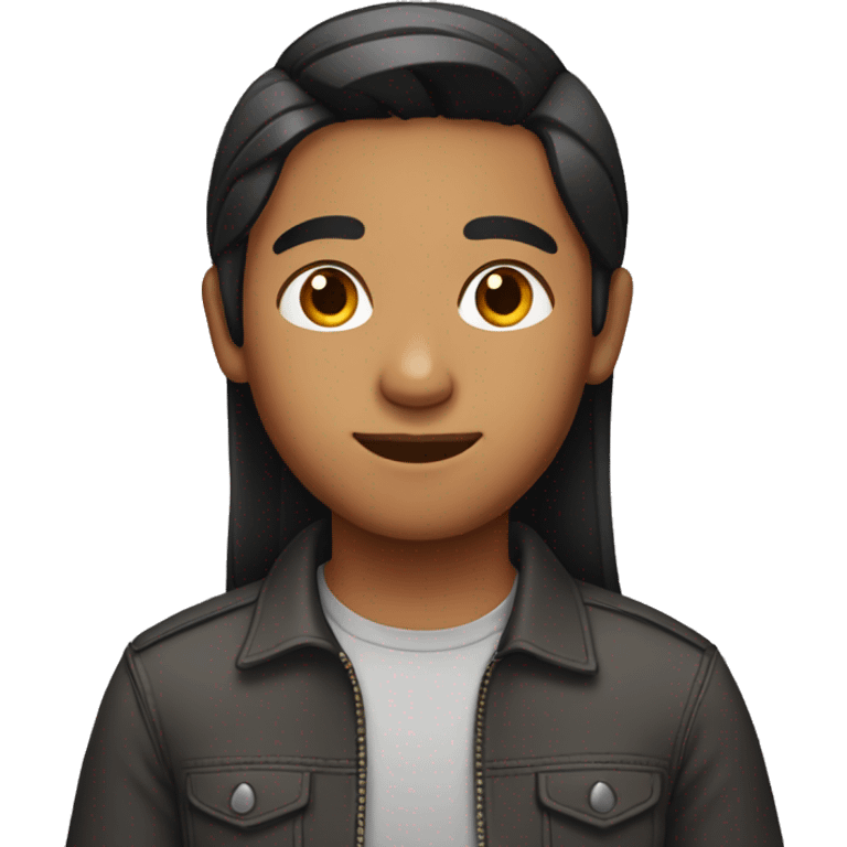 Asian Indian boy with straight hair emoji