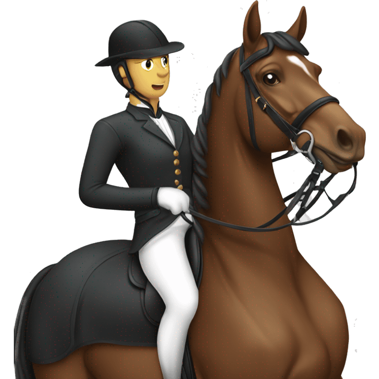 Horse and rider dressage emoji