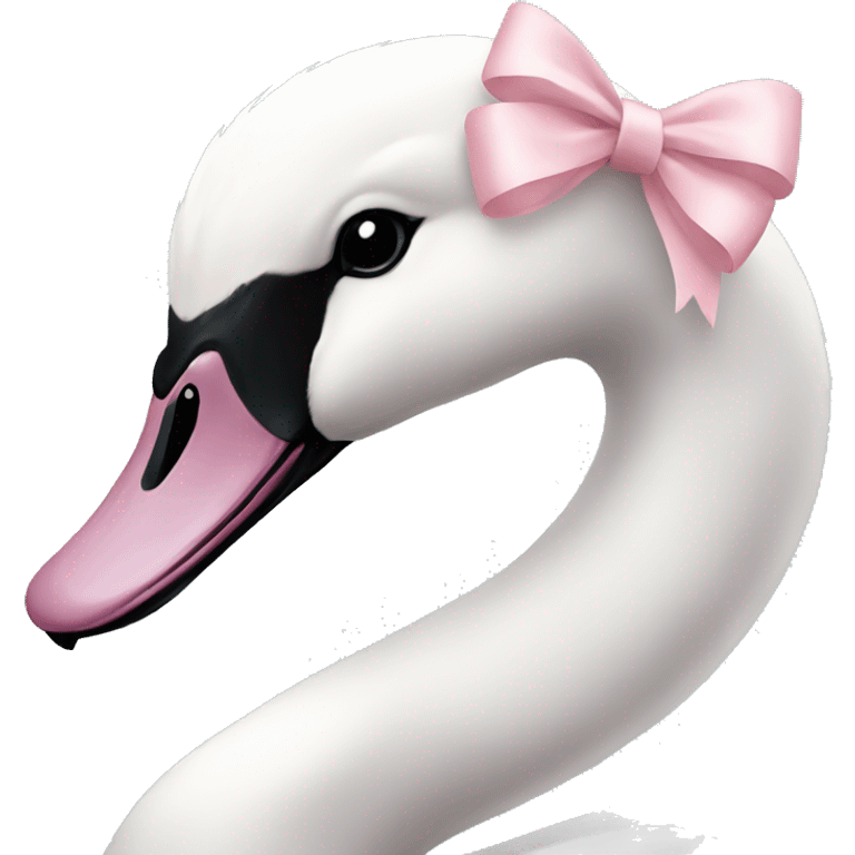 swan with light pink bow emoji