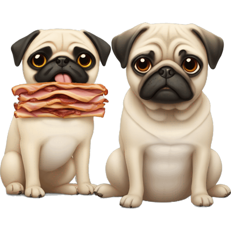 pug and bacon emoji