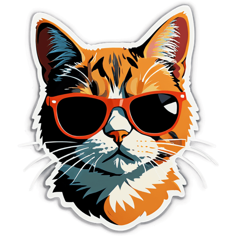 Cat with sunglasses emoji