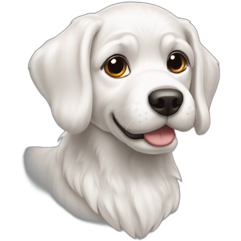 perro maltés blanco emoji