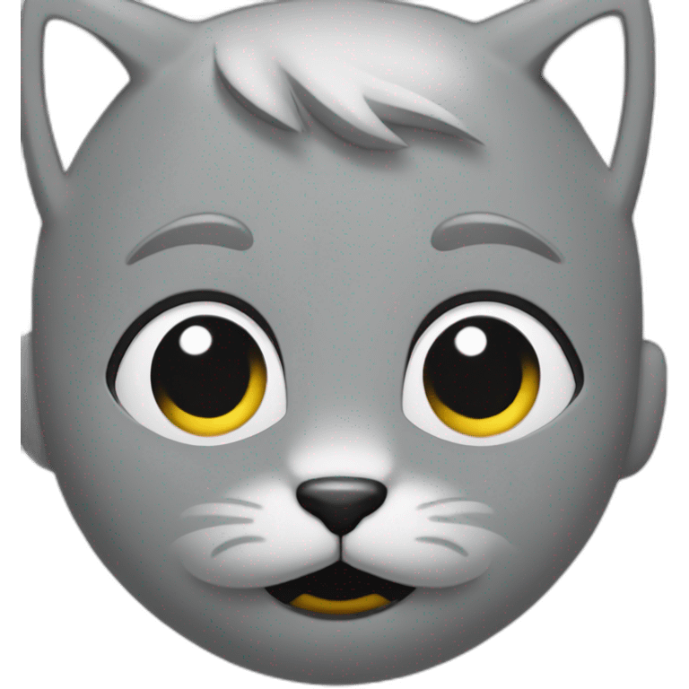 un chat gris chokbar emoji