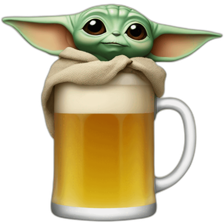 Baby yoda beer emoji