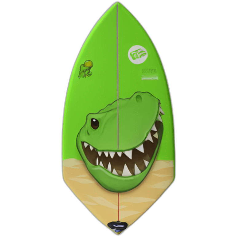 dinosaur wakesurf emoji