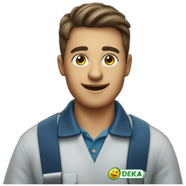 supermarket employee from edeka with the logo emoji