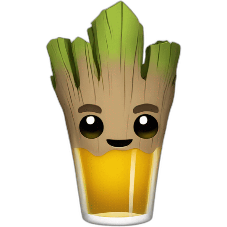 groot drink beer emoji